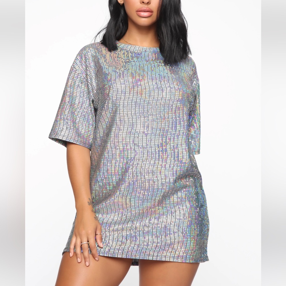 Fashion Nova Hologram Dress size 1X